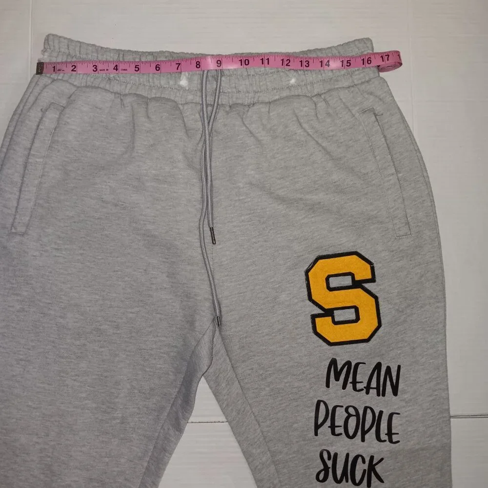 T CREW STACKED MEAN PEOPLE SUCK GRAPHIC SWEATPANTS